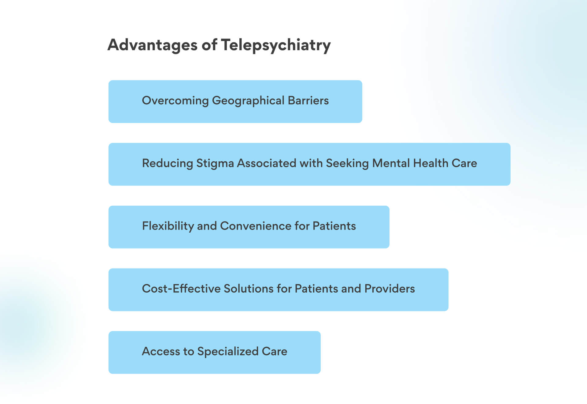 advantages of telepsychiatry
