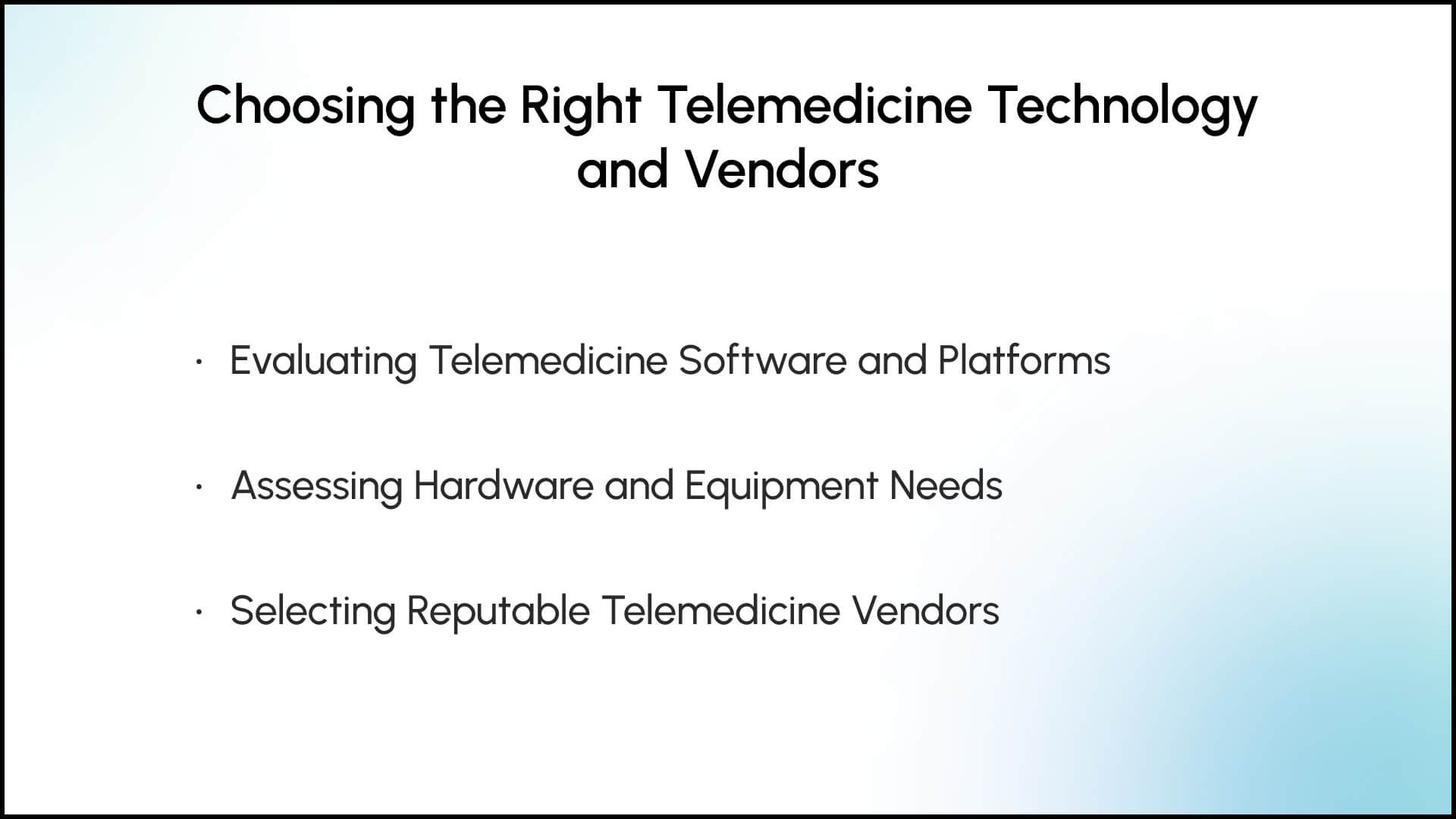 developing a telemedicine strategy