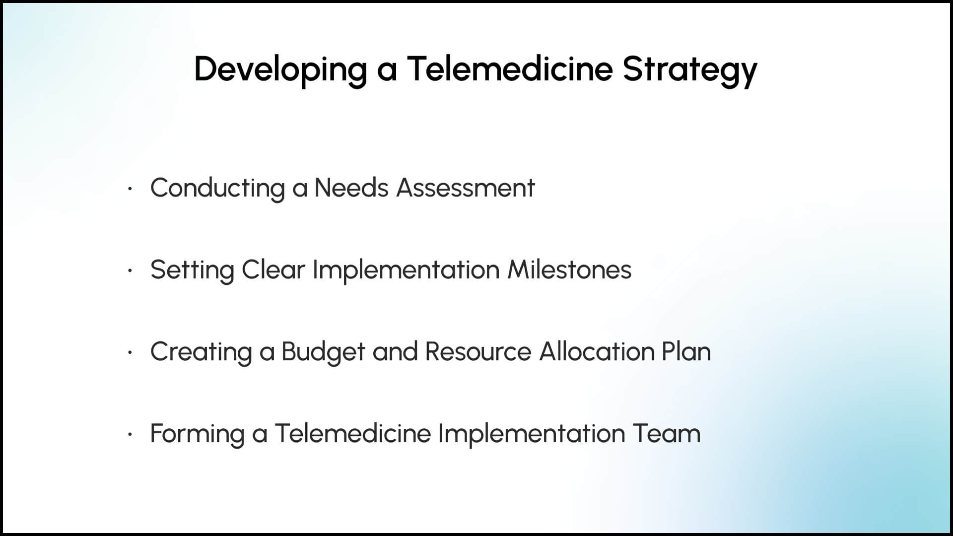 developing a telemedicine strategy